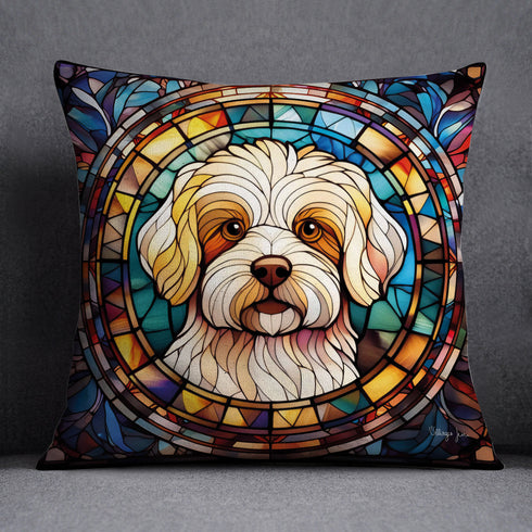 Bichon Frise Suncatcher Design Cushion